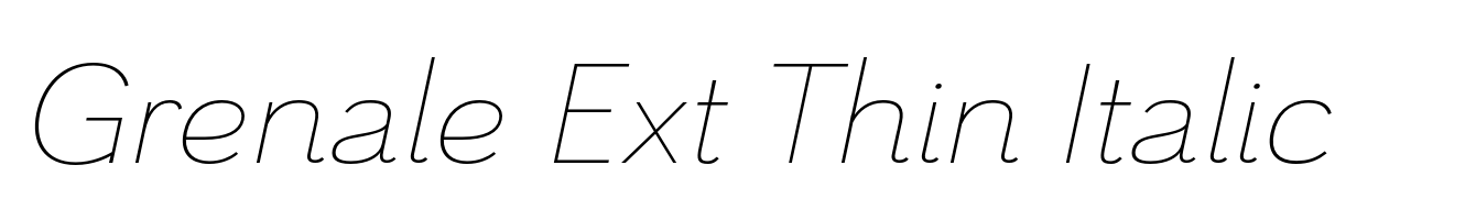 Grenale Ext Thin Italic